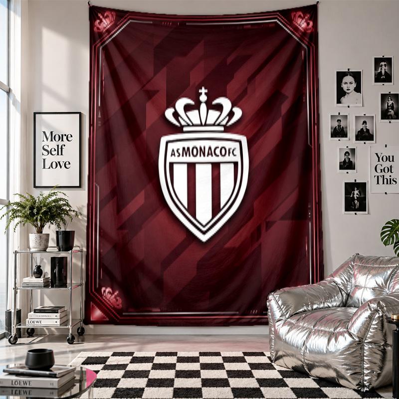 Monaco FC Wall Tapestry Home Decor Wall Hanging Cloth for Bedroom Living Room Background