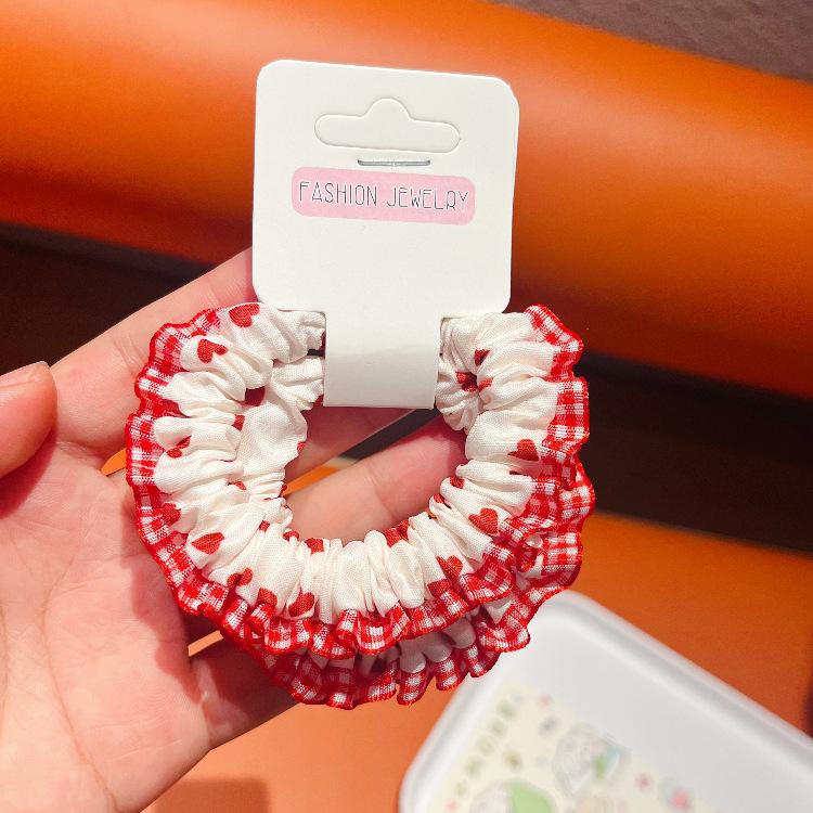 The New Sweet Lace Denim Hair Ring Fashion All-match Girl Hair Rope High-value All-match Ponytail Hair Accessories