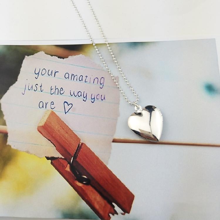 Heart Locket Necklace Alloy Material Party Jewelry Gift for Wedding Anniversary