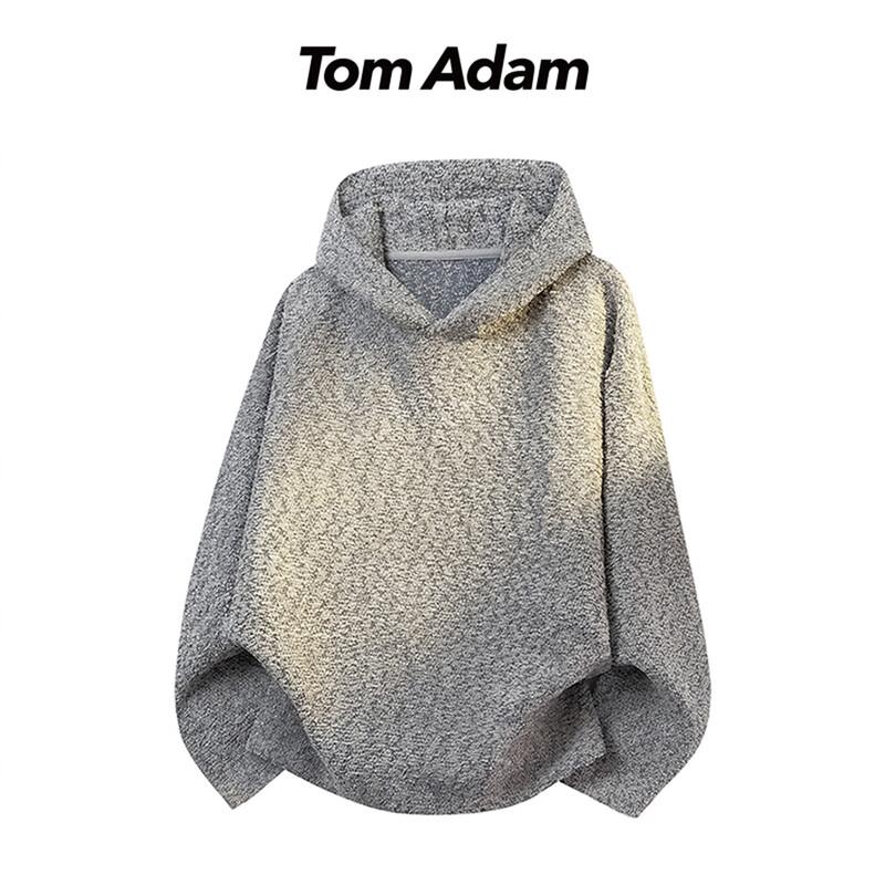 TOM ADAM Herren Koreanischer Stil Lässige Passform Kapuzenpullover