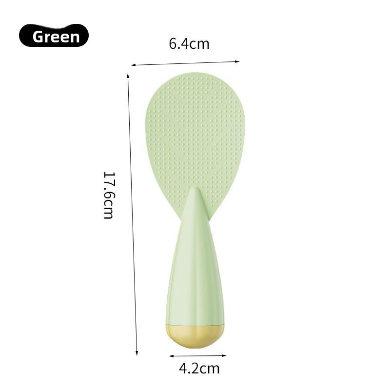 

Tumbler anti-stick rice spoon household easy-to-clean rice spoon kitchen vertical without hurting the pot rice spoon зелений