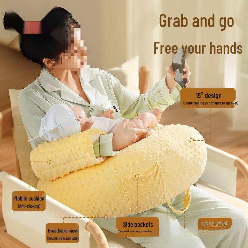 Stillkissen für die Zeit nach der Geburt: Taillenstütze zum Stillen, Liegen, Rückenlehne im Embrace-Stil für Babys