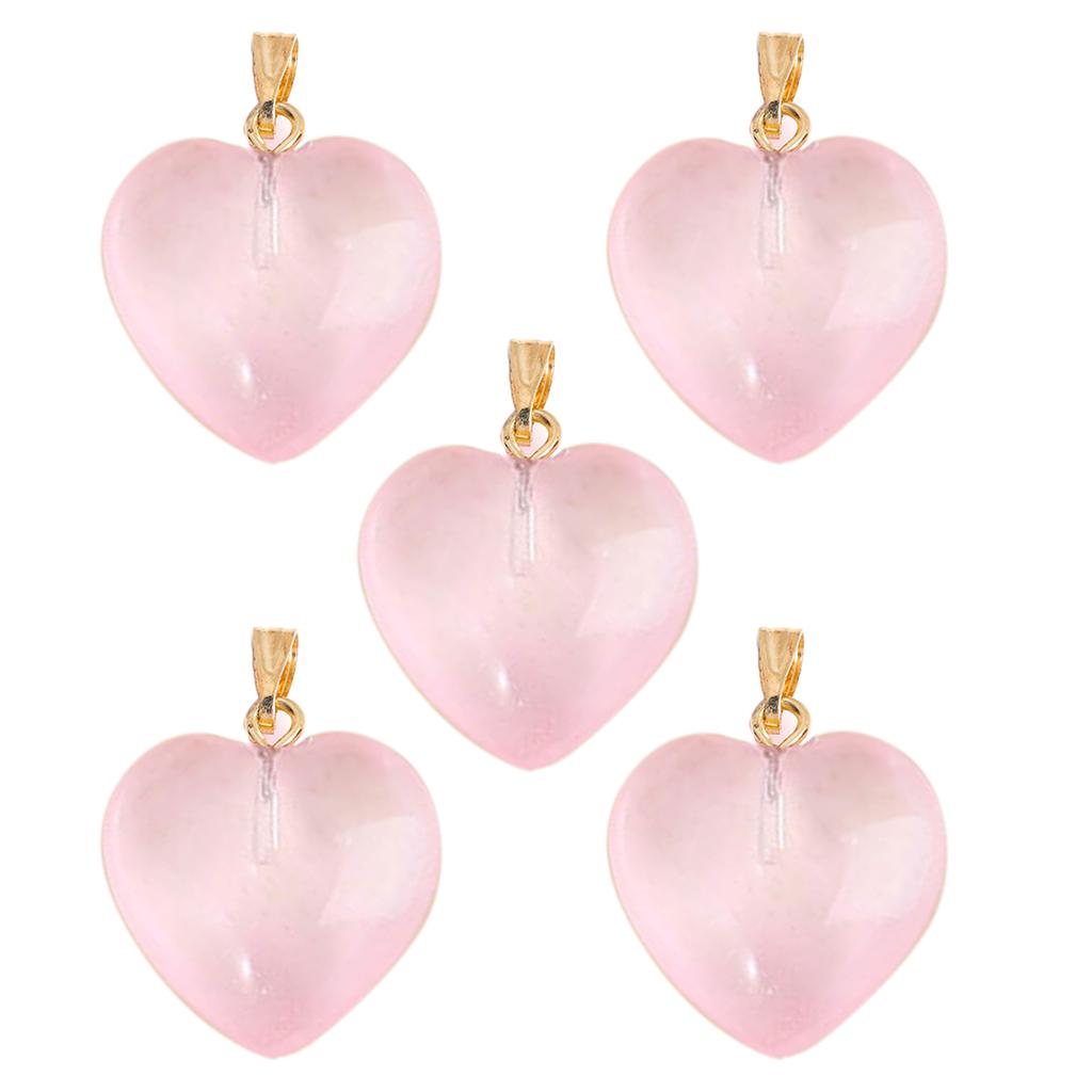 5 szt. Kryształowy Wisiorek Serce z Otworem Breloczek do Plecaka Brzoskwiniowe Serce z Otworem Biżuteria DIY Rzemiosło Kobiety Nastolatki