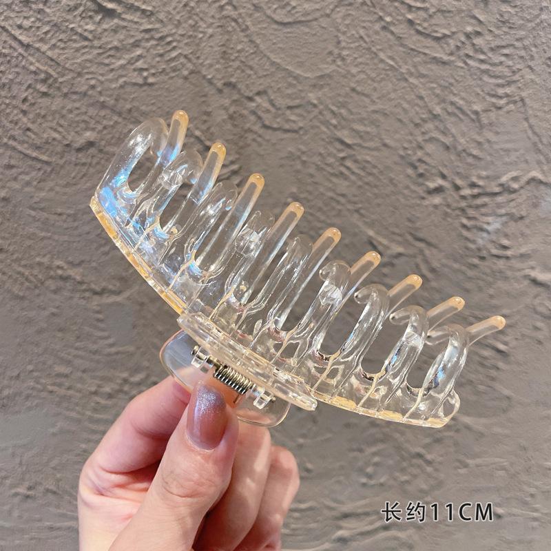 New Solid Color Large Claw Clips for Women Plastic Hair Claws Geometry Hairpin Crab Hair Clips Headwear Fashion Hair Accessories