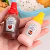 1PC Mini Condiment Squeeze Bottle Cartoon Plastic Tomato Honey Condiment Container Lunch Box Accessories Sauce Spice Bottle