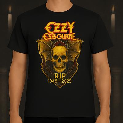 Ozzy Osbourne RIP Memorial Graphic T Shirts 19482025 Skull Bat Wings Tribute Rock Man Cototn Shirt Thank You for Your Memories