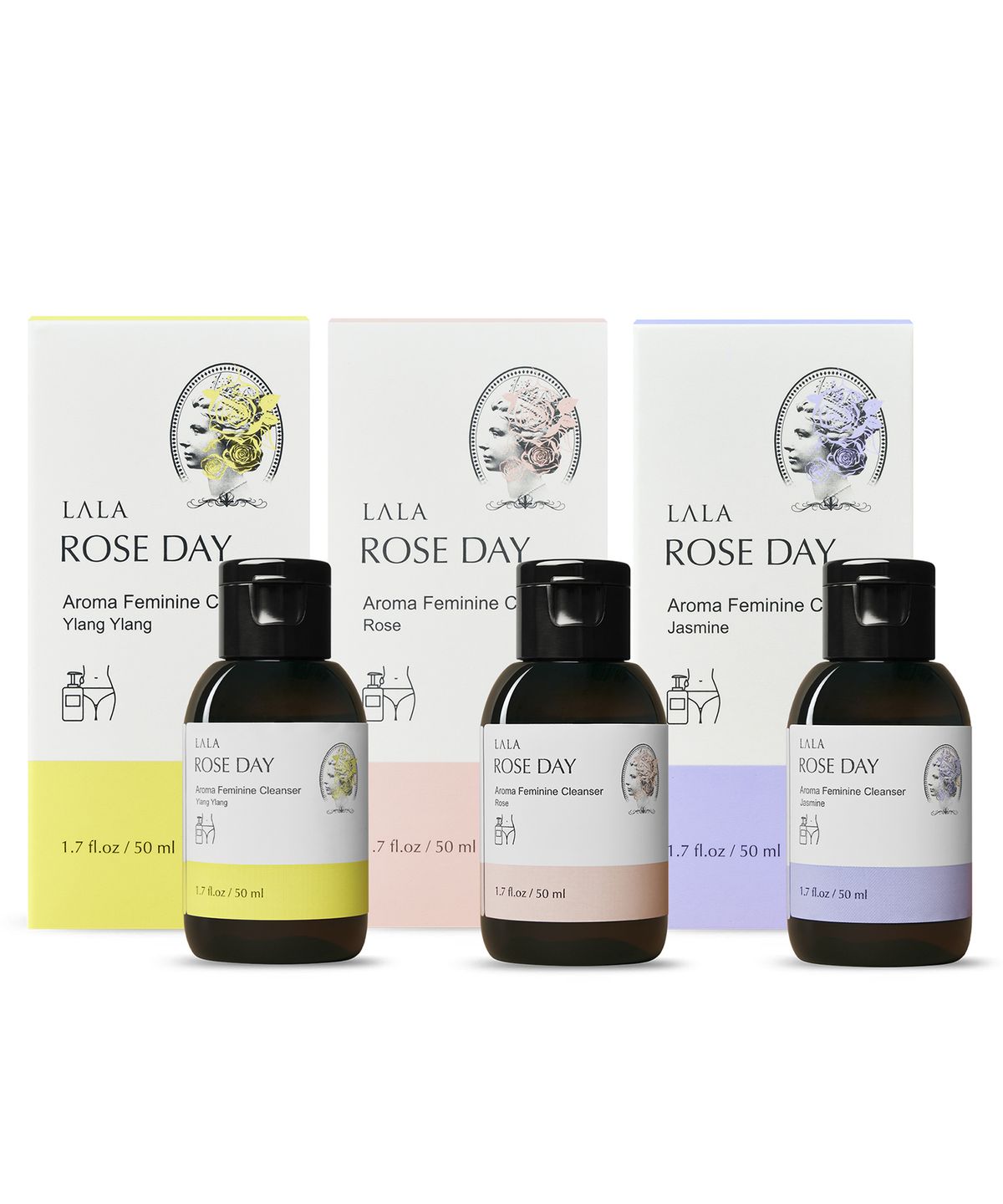 Lara Rose Day Travel Y-Zone Feminine Wash 50ml Rose Scent_50ml