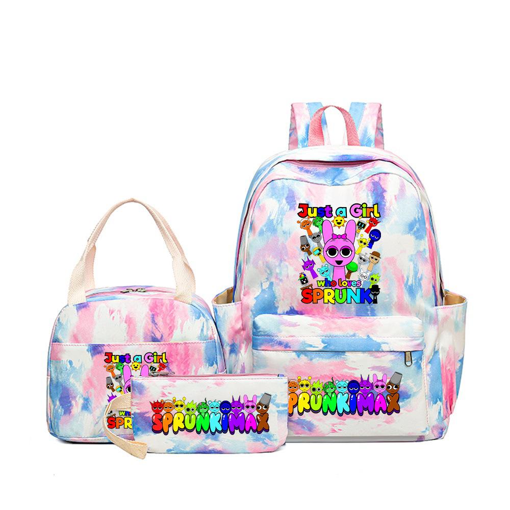 Rhythm box sprunki peripheral schoolbag boys and girls schoolbag primary school junior high school students backpack D
