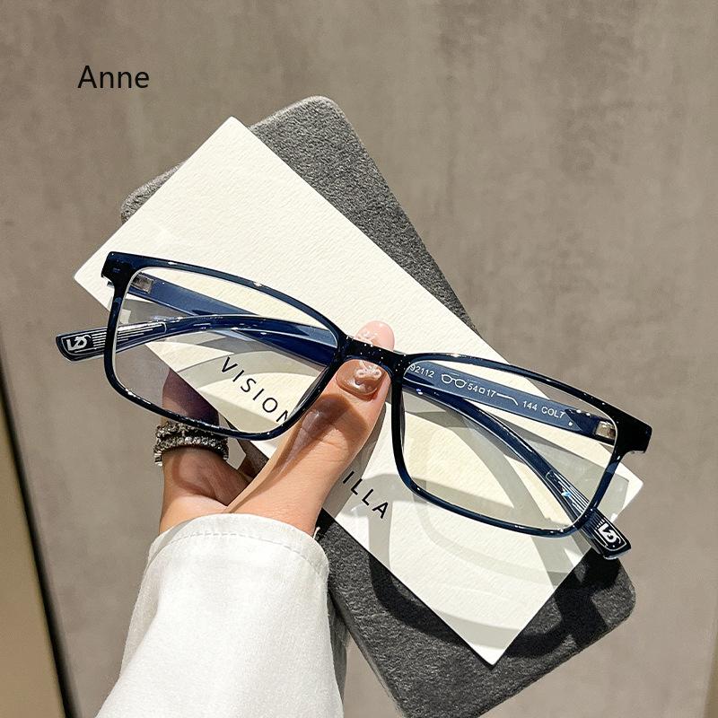 Comfortable Rectangular Men Business Full Rim Spectacle Large Frame For Optical Prescription Lenses Blue Light Blocking Glasses