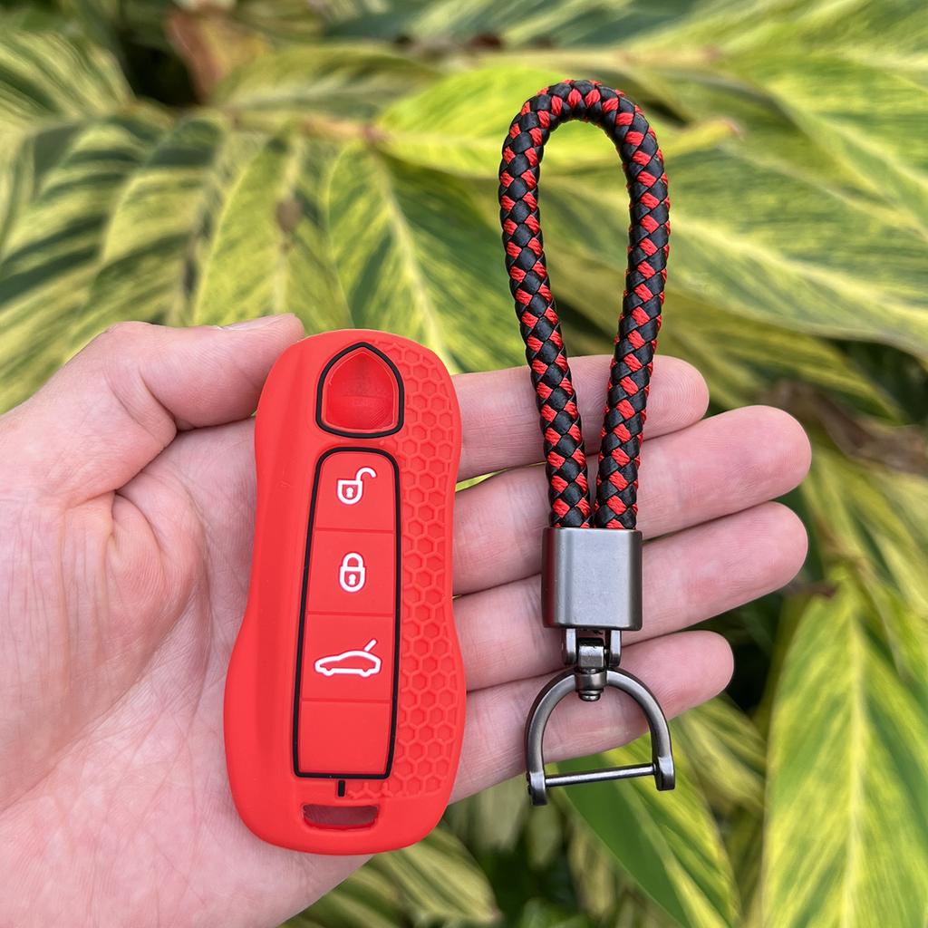 Silicone Car Key Case for Porsche Panamera Macan Cayenne 92A Boxster Carrera Cayman 911 981 991 918 Rubber Remote Cover Shell