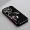 Super Cool Toji Fushiguro Anime Man Phone Case For iPhone 16 15 14 13 12 11 Plus Pro Max Luxury Lambskin Silicone Cover Black
