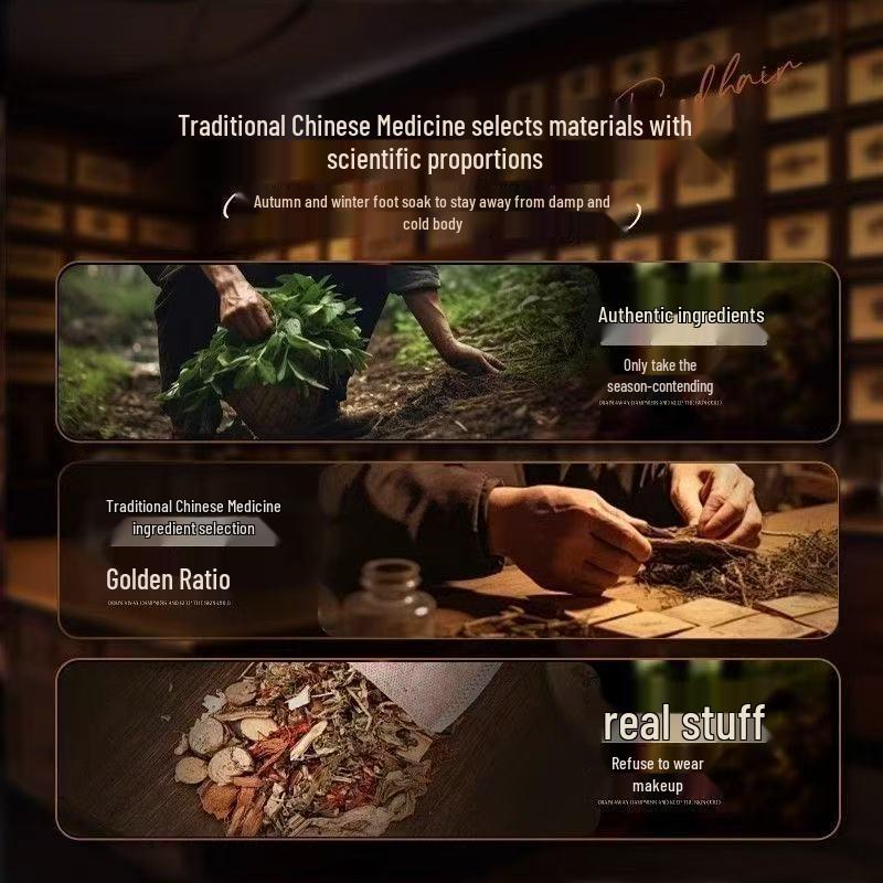 Beifuß & Sichuanpfeffer Kräuter-Fußbad - Kältevertreibendes & Schlafhilfepulver