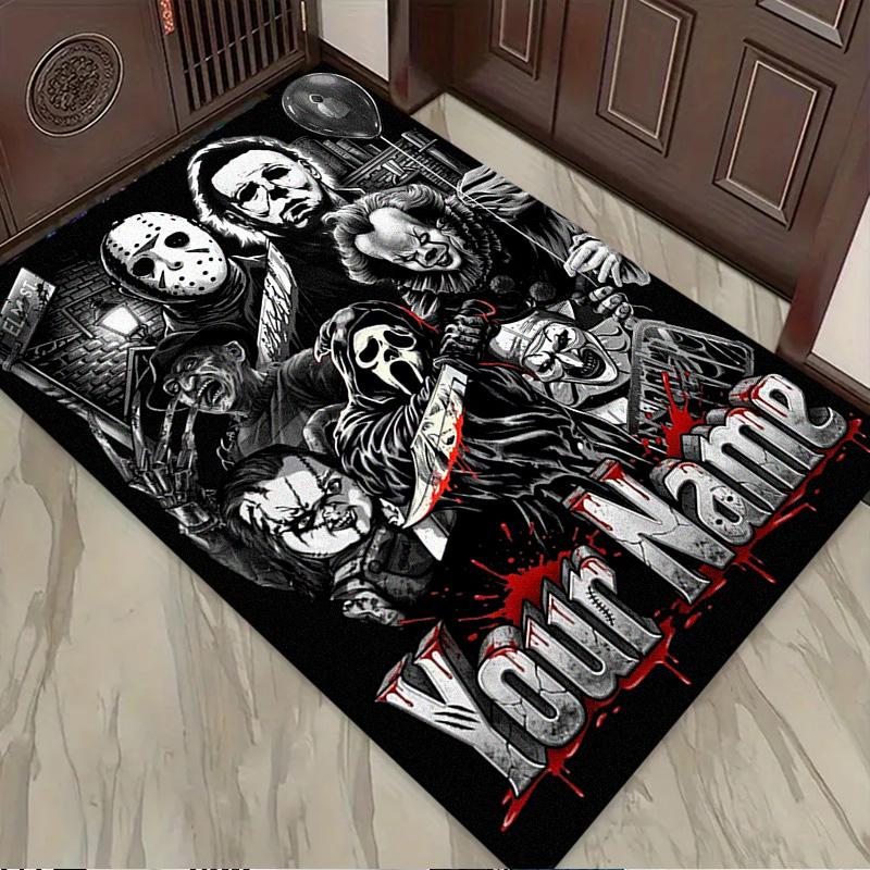Name Custom Horror Themed Carpet Rug for Living Room Bedroom Home Sofa Decoration,Kids play Non-slip Floor Mat