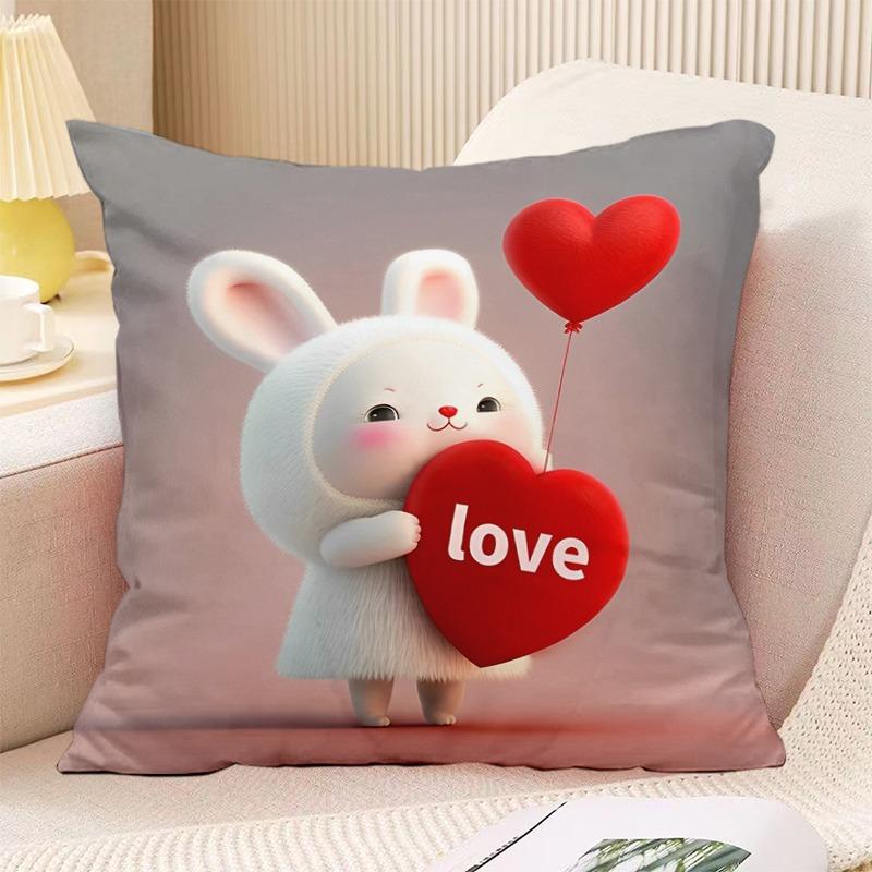 

Спальня Гостиная Квадратная Подушка Наволочка Милый Кролик Принт Декоративная Наволочка 40x40cm