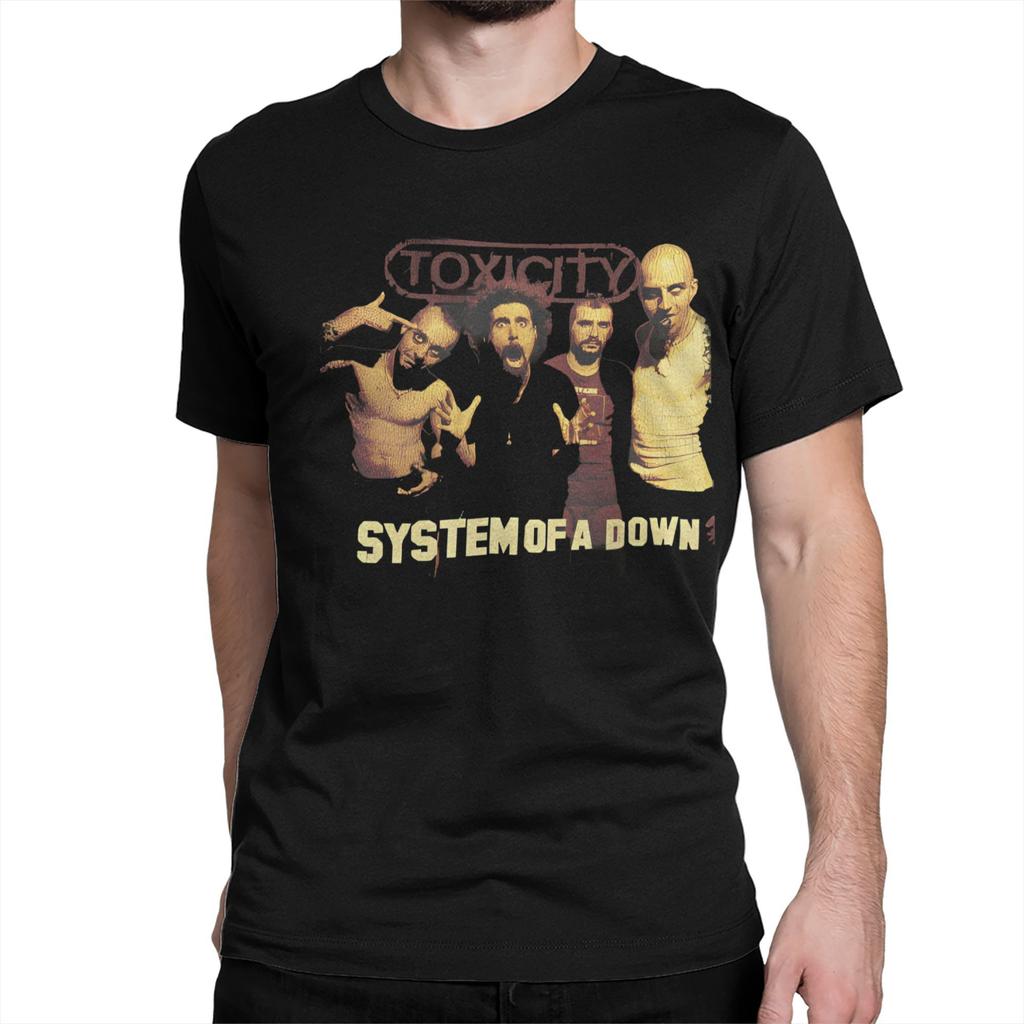 Toxicity Album System of a Downs Band Men Women T Shirts Tee Shirt Short Sleeve Crew Neck T-Shirt Pure Cotton Summer Clothes