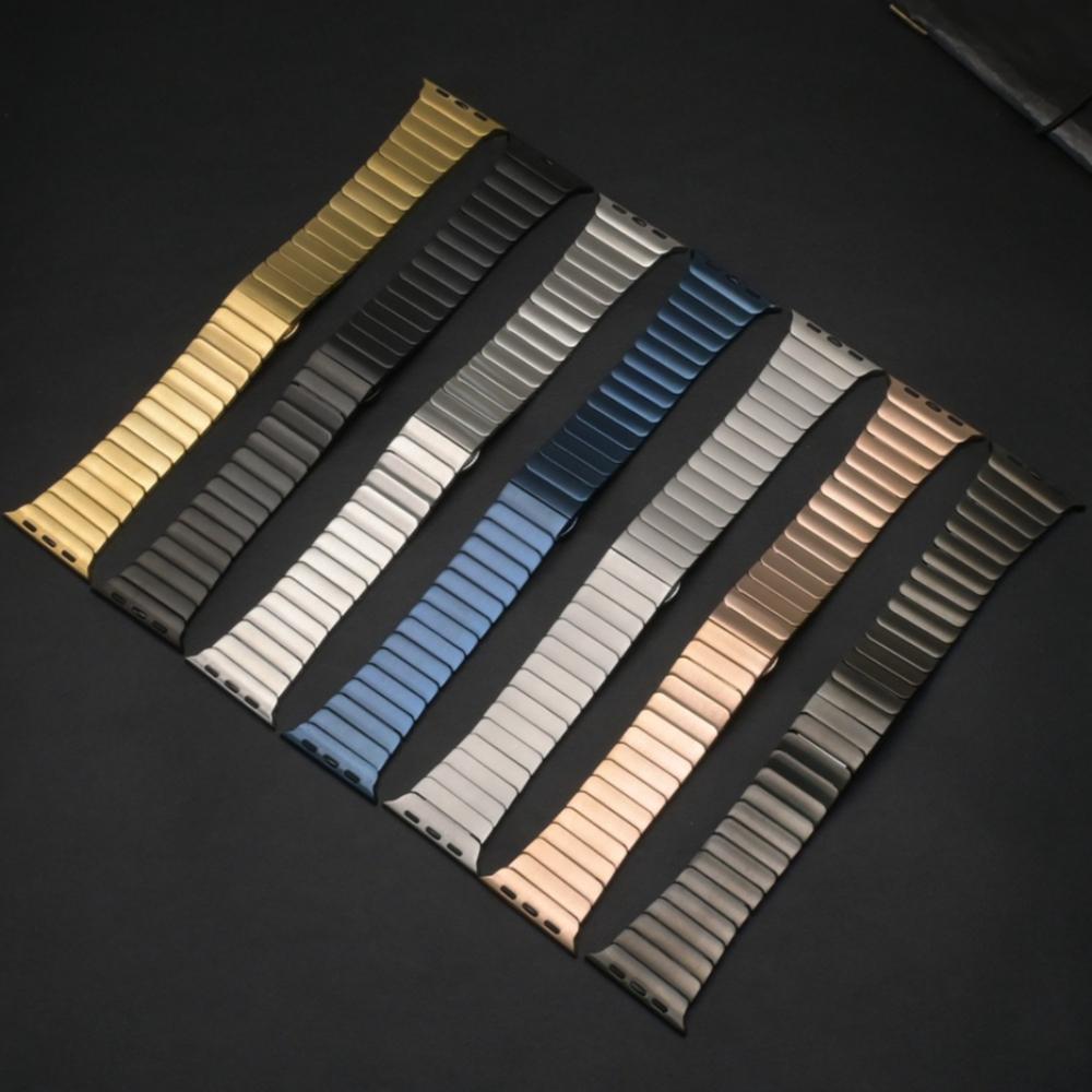 Metal Link Bracelet For Apple Watch Ultra 4 3 49mm 12 11 10 46mm 9 8 7 5 SE Loop For iwatch 45mm 41 42 44mm Stainless Steel Band 3