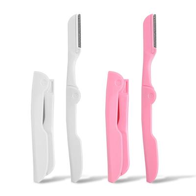 Domestically Produced 2-Stage Folding Eyebrow Razor 4-Pack