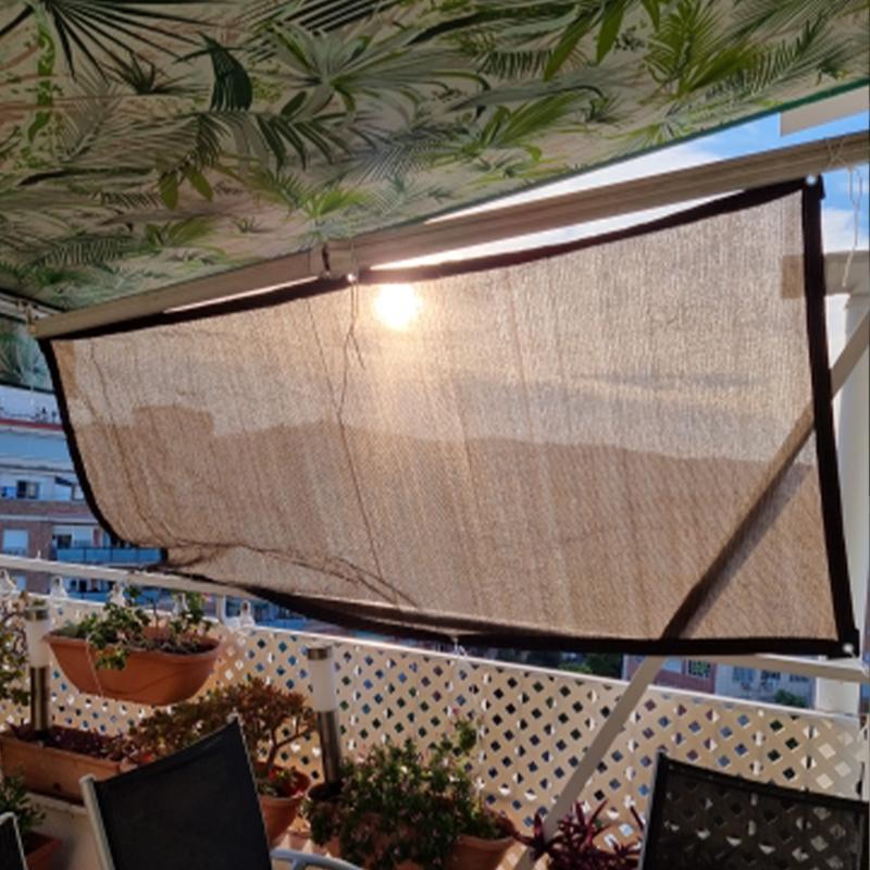 Anti-UV Schaduwdoek Koffiebruin Grijs HDPE Zonnescherm Zeil Balkon Zonwerend Gaas Cover Zonnescherm Cover Schaduwnet Beschutting