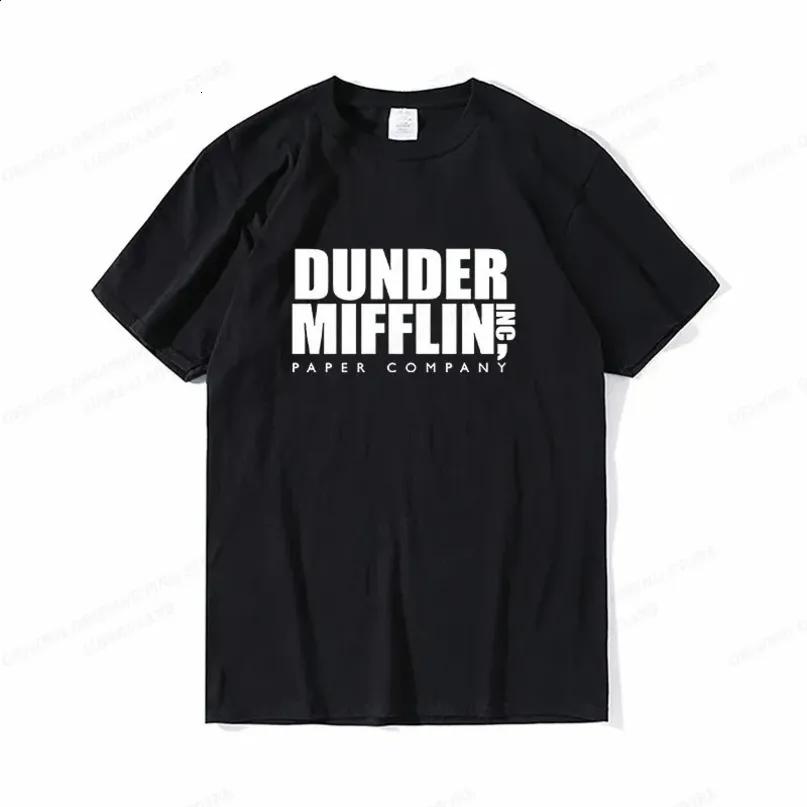 DUNDER MIFFLIN Tshirt mens fashion cotton shirt office top womens summer vest letter clothing 240821