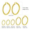 Twisted Cable Large Gold & Silver Hoop Earrings - European Style, Fashionable for Women