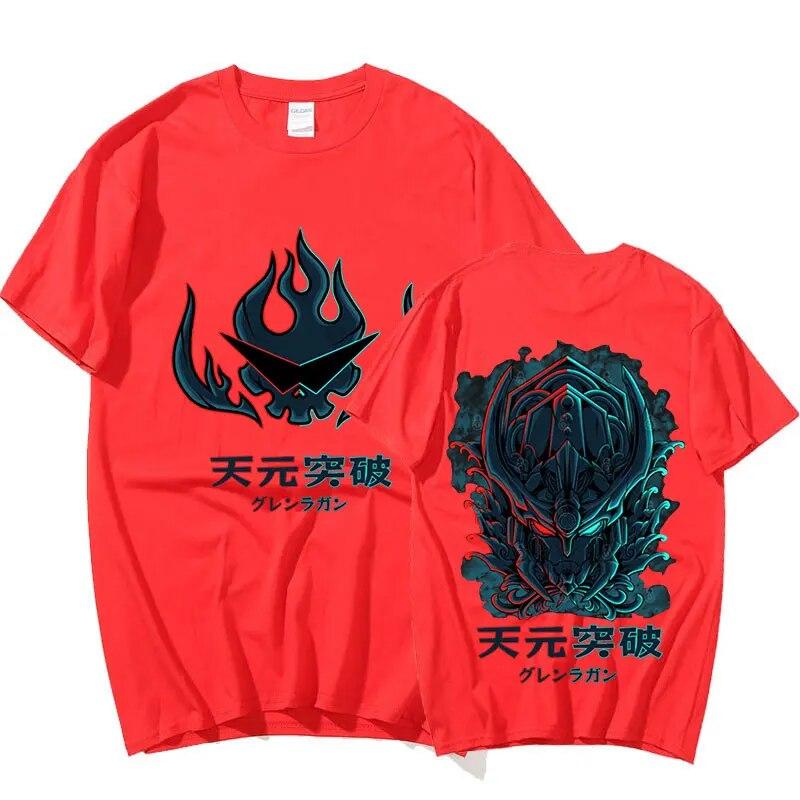 Anime Tengen Toppa Gurren Lagann Tričko Dámské Unisex Unisexga Trička s krátkým rukávem Hip Hop Streetwear Oversized Unisex Tričko