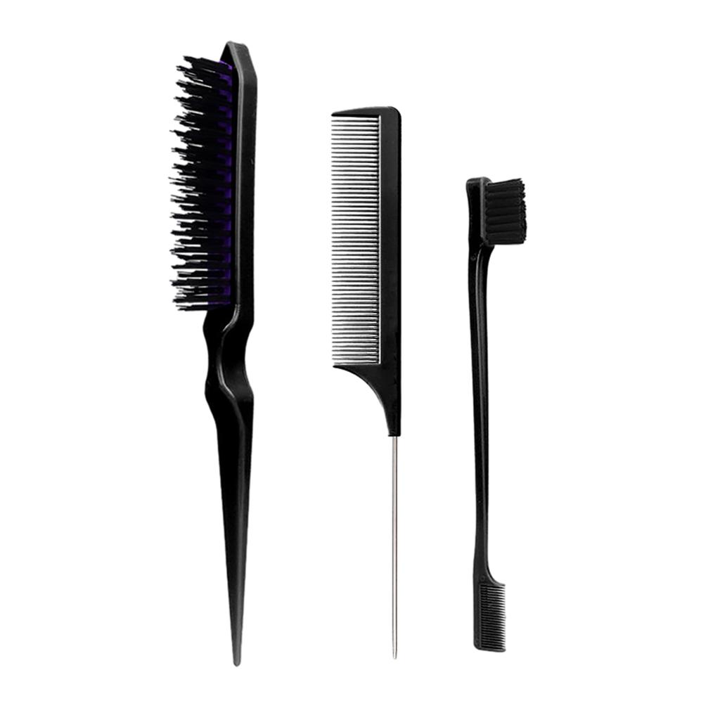 3pcs Double Sided Hair Comb Hair Brush AccessoriesStyling Partition Comb for Salon Home Use