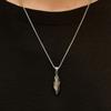 Simple Wishing Stone Pendant Necklace Clavicle Chain Adjustable Sweater Chain Vintage Collar Necklace Fashion Jewelry