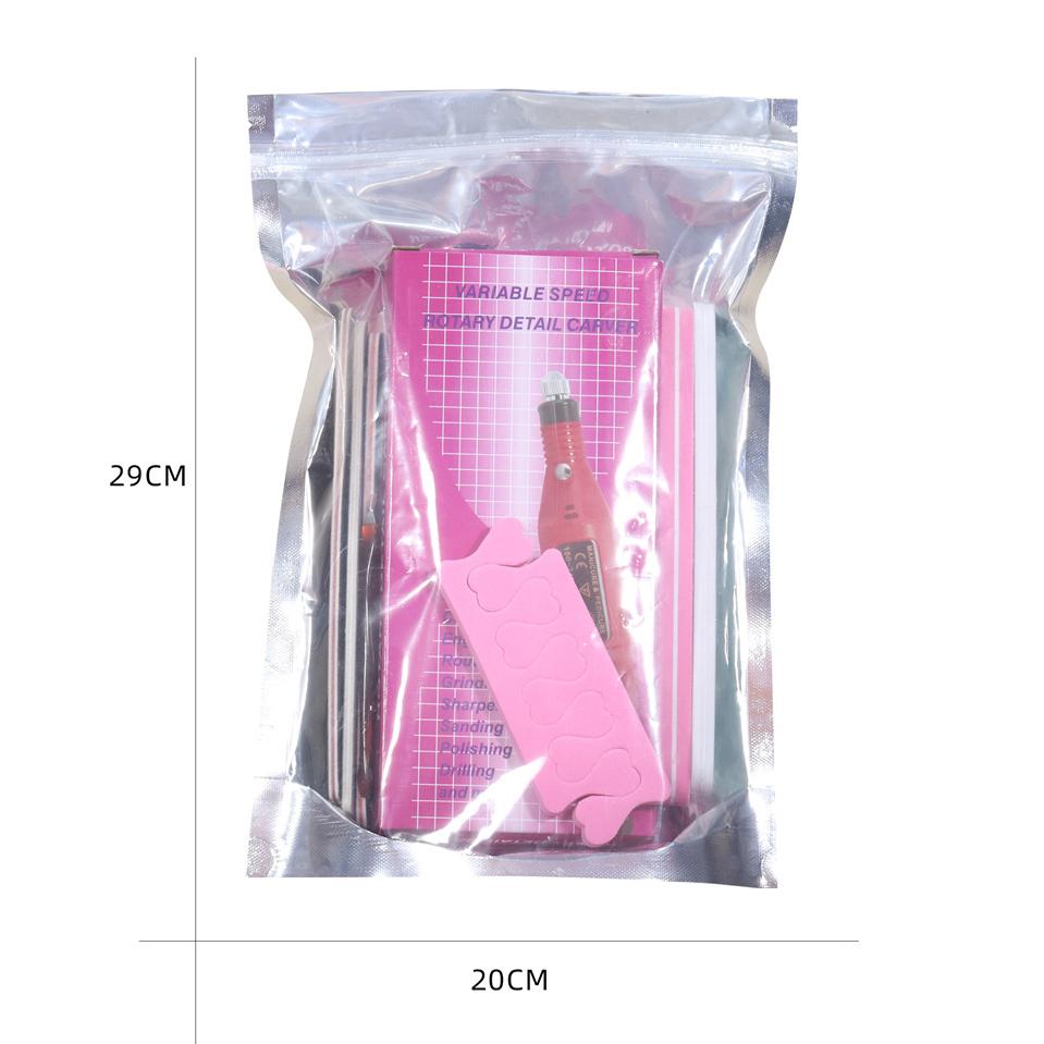 10pcs Nail Manicure Drill USB Polisher Nail File Polishing Strip Dust Brush DIY Nail Art