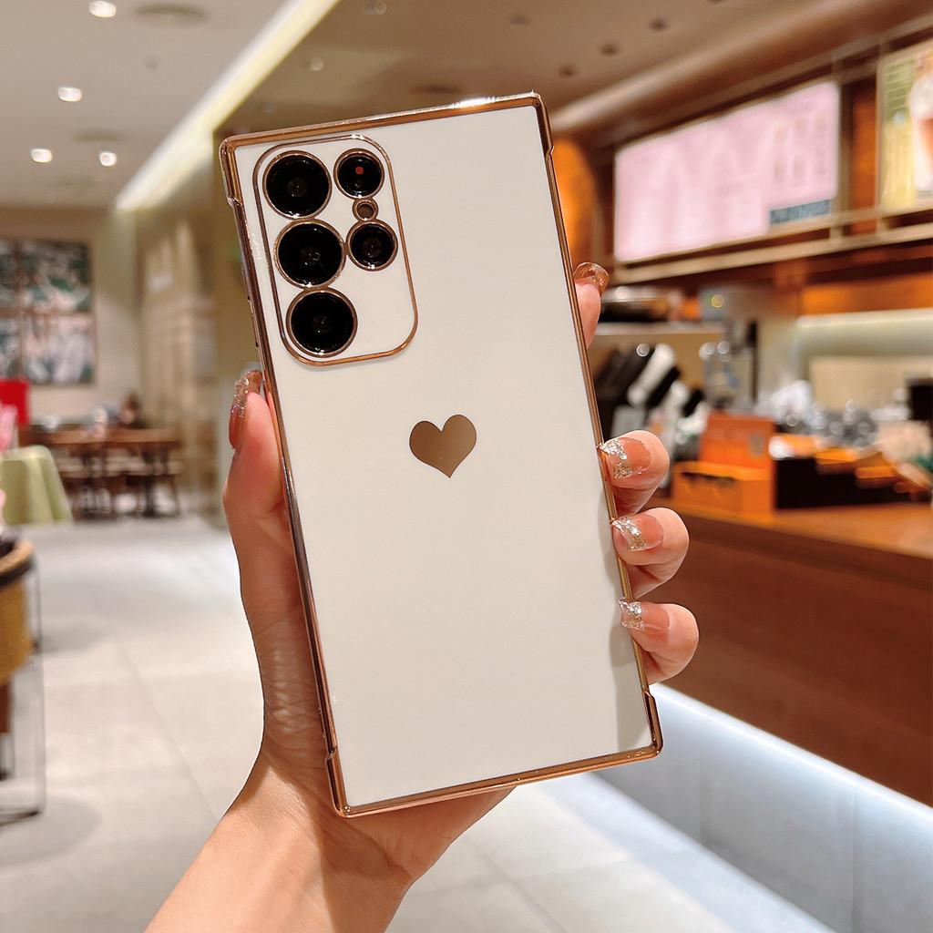 For Samsung S25 Solid Color Silver Heart Pattern Tpu Slim Phone Case Protective