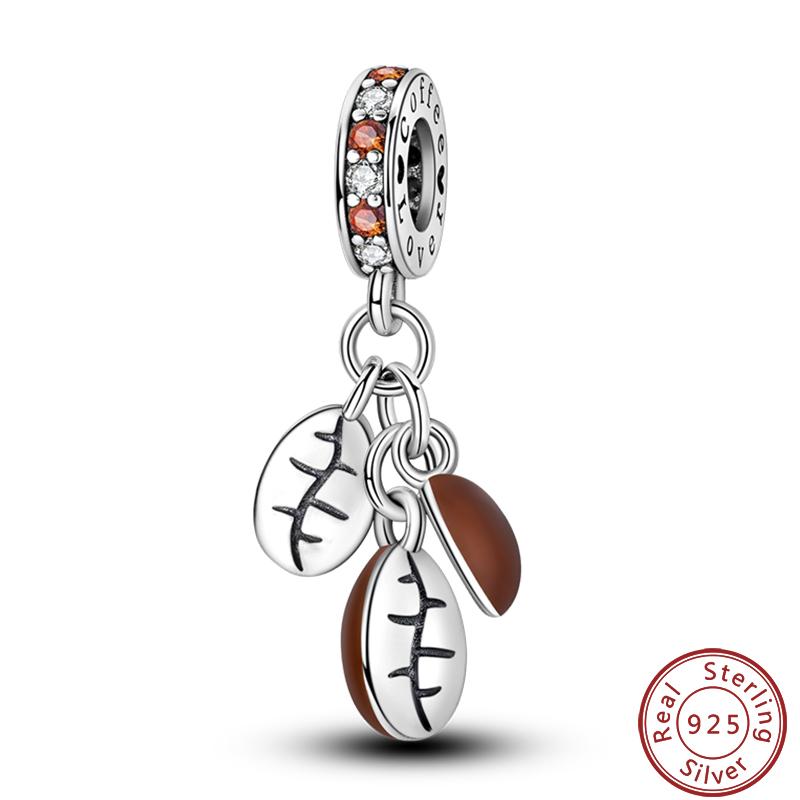 Dessert Afternoon Tea Series Copper Coffee Cake Pizza Fries Sweet Charms Beads 3Mm Diy Fine Jewelry Making