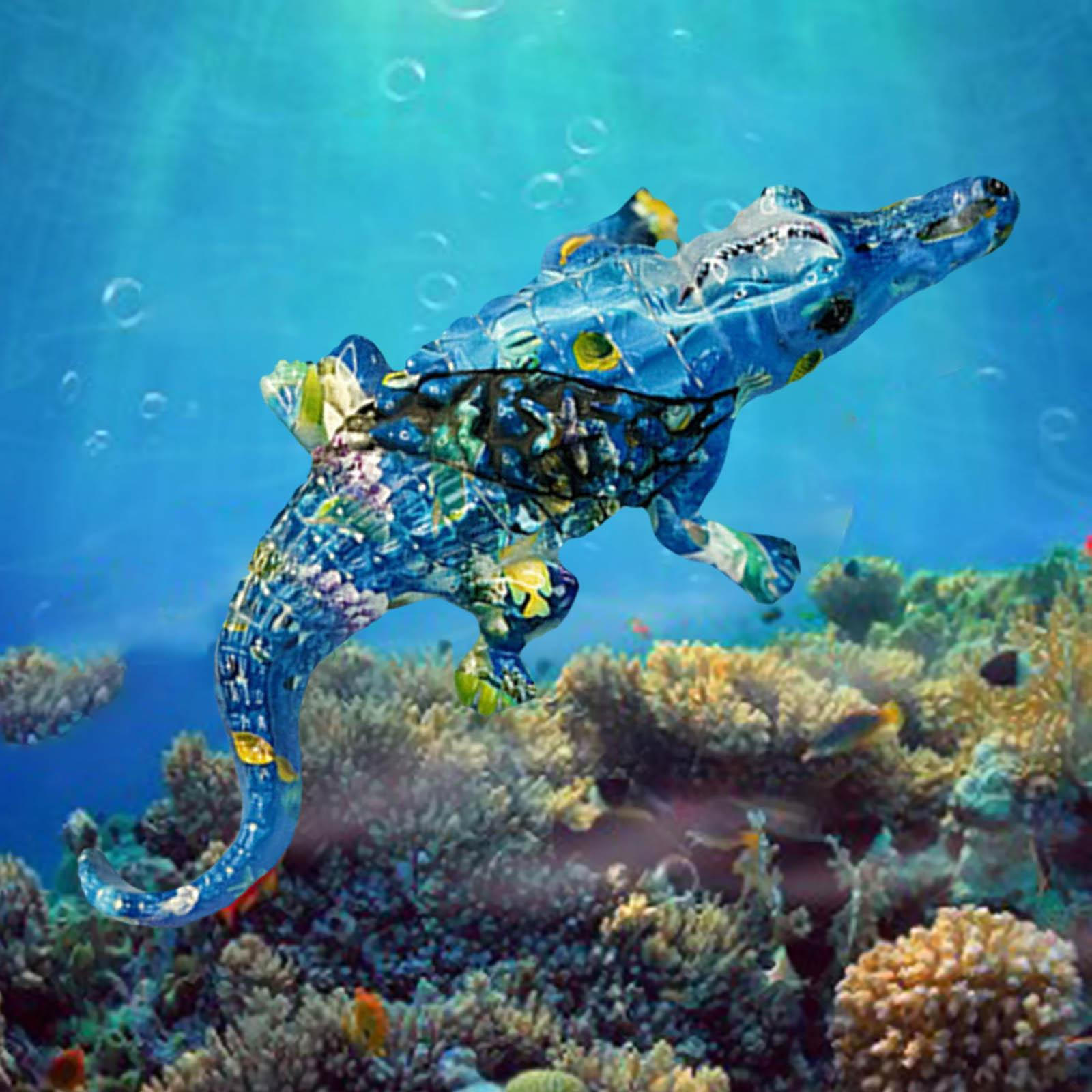 

Фигурка аллигатора, украшение для аквариума, современная статуя аллигатора, скульптура крокодила для столешницы