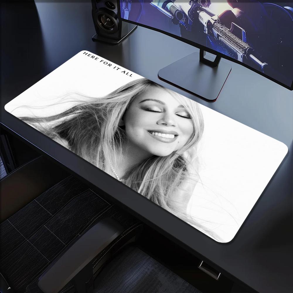 Singer Mariah Carey For lt All Mouse Pad Large Desk Mat Keyboard Ergonomic Office Rubber PC Non-slip Anti-fray Home Custom