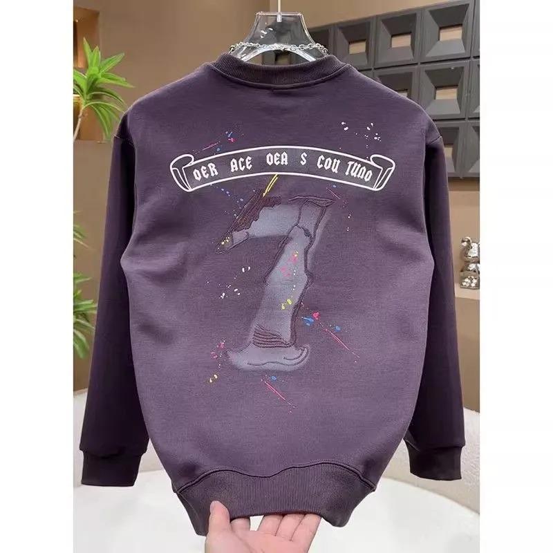 Nowa Jesienna Modna Marka Bluza z Okrągłym Dekoltem z Nadrukiem Cyfrowym Męska Casualowa Modna Koszulka z Okrągłym Dekoltem Koszula Casualowa