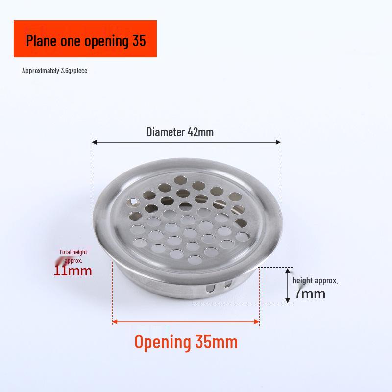 Stainless Steel Round Mesh Vent Cover for Cabinet or Wardrobe