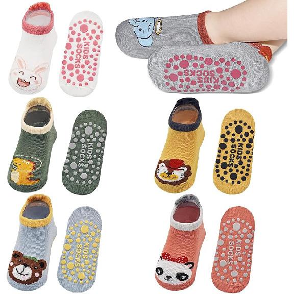 HYCLES Non Slip Baby Socks with Grip Non Skid Ankle Socks for 6-12 Month Infants 1-5 Years Toddlers Kids Boys Girls 6-12 Months