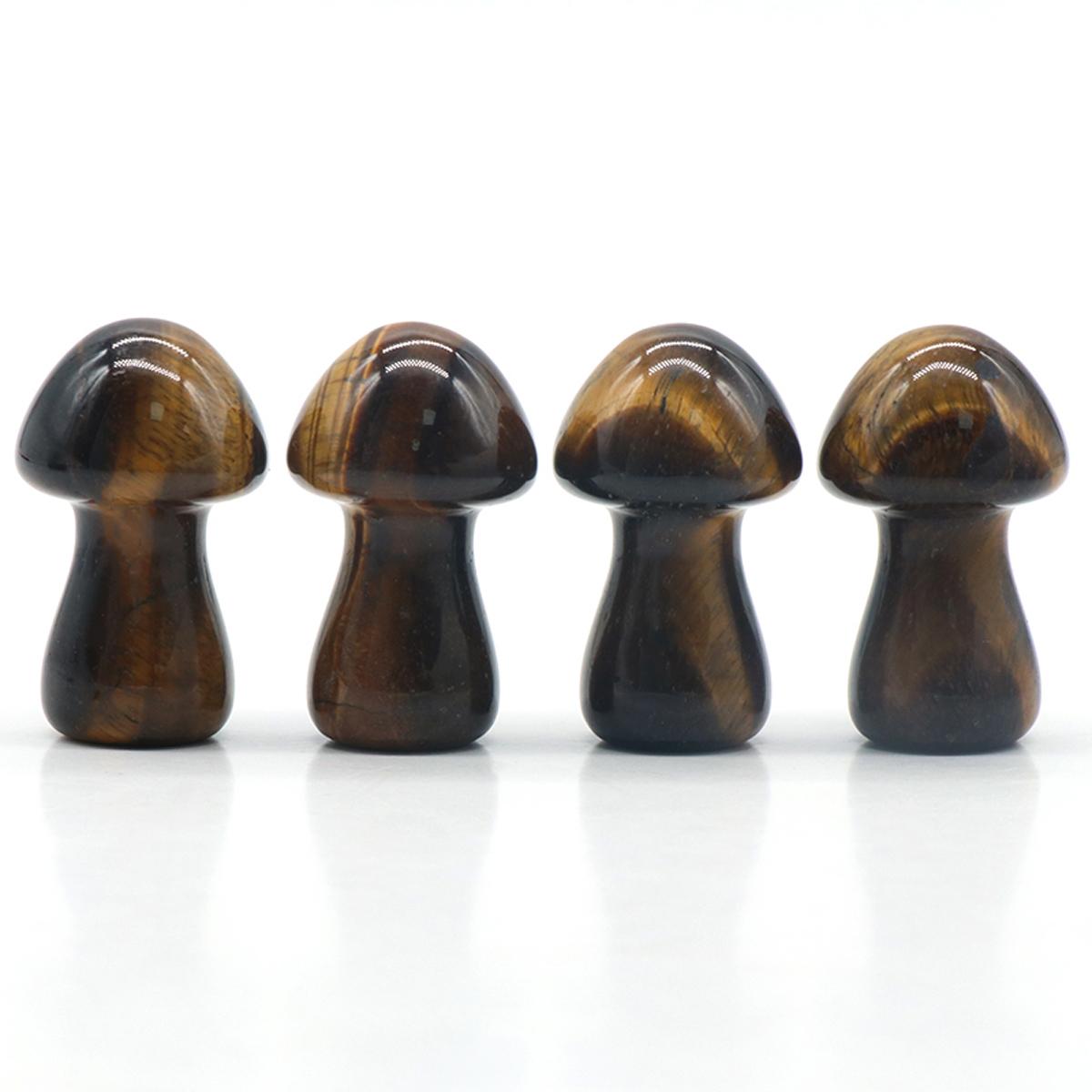 мини-статуя из натурального камня, хрустальный грибной орнамент, украшение для лечебной комнаты, домашний декор, небольшая мебель, ювелирные изделия, аксессуары для рукоделия 35x22 мм 4Pcs/35x22mm