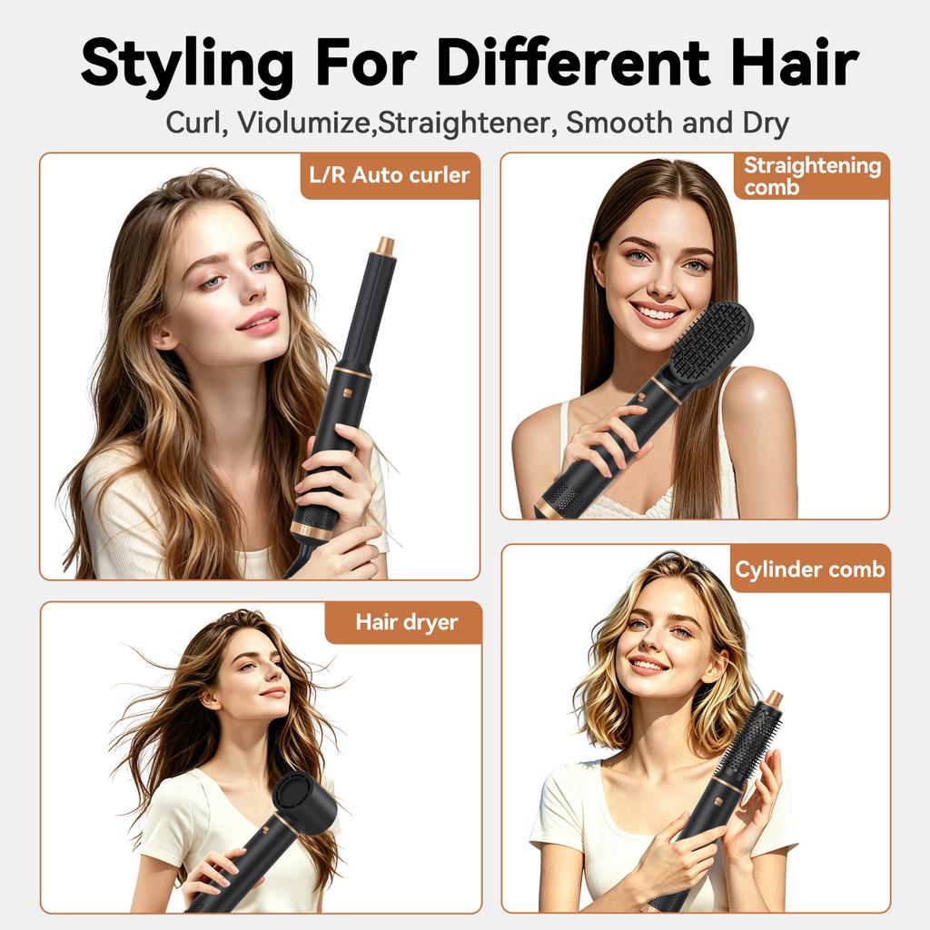 5 in One High Speed air Styler Cold and One Step Hair Dryer Hot air Blower Styler and Hot air Styler and Rotating Brush