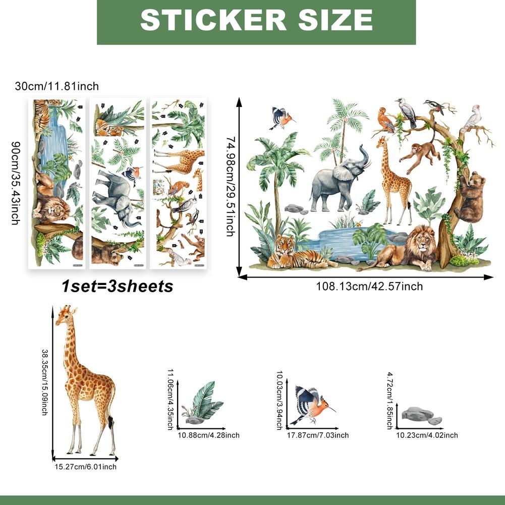 

PVC Wall Stickers Cartoon Girl Animal Tree For LEAF Patterns Self-Adhesive for Home Walls and Tiles Decoration
