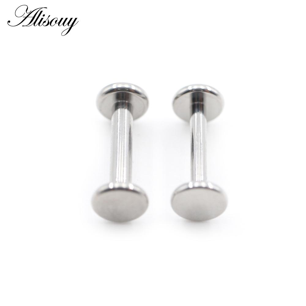 1ks titan s vnitřním závitem plochý eloxovaný kroužek na rty labreta do ucha Náušnice s tragusovou chrupavkou na činku Šperky na tělo