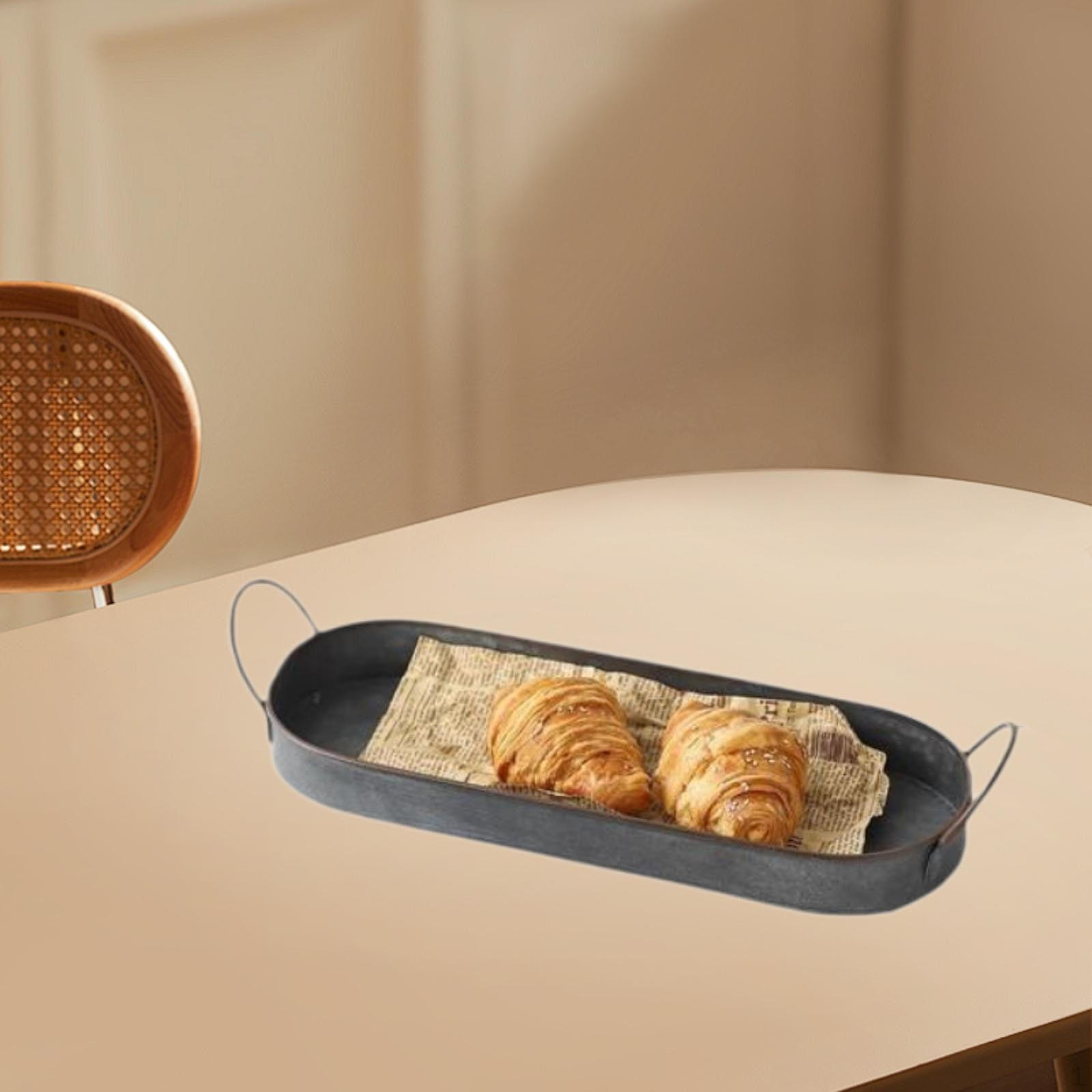 

Bread Shell of Fruit Plate Residential Culture Cosmetic Warehouse Holder Oval Counter Dish 30cmx11.5cmx3.5cm
