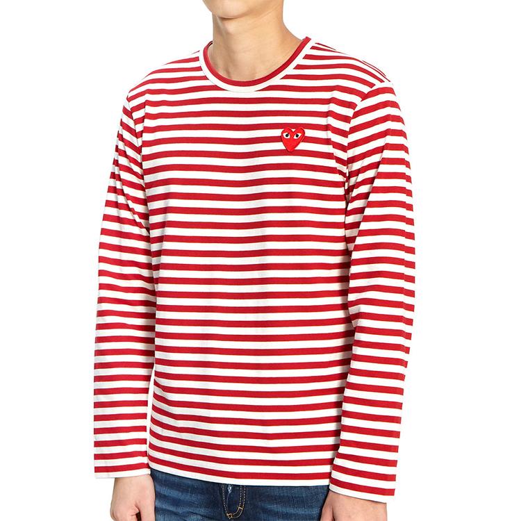 CDG Play T-Shirts Unisex Crew Neck Moderate AZ-T164-051-4