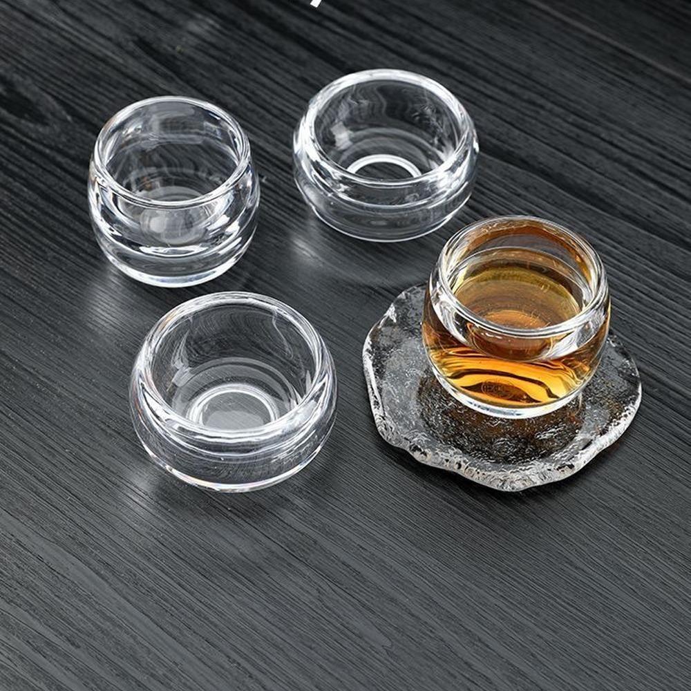80mlGlassCrystal Cup Single Cup High end Tea Cup High quality Crystal Bourbon Whiskey Glass Easy To Clean and Reusable Glassware