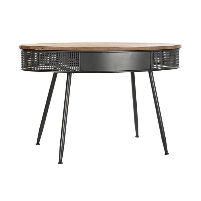 Console - Sapin Noir - Métal - Moderne Et Élégante - 120 X 65 X 77 Cm