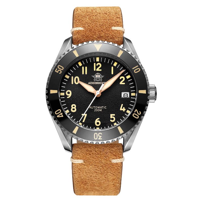 ADDIESDIVE Men's Automatic Mechanical Watches C3 Luminous Sapphire Milanese Strap Stainless Steel 20bar Waterproof Watch Reloj