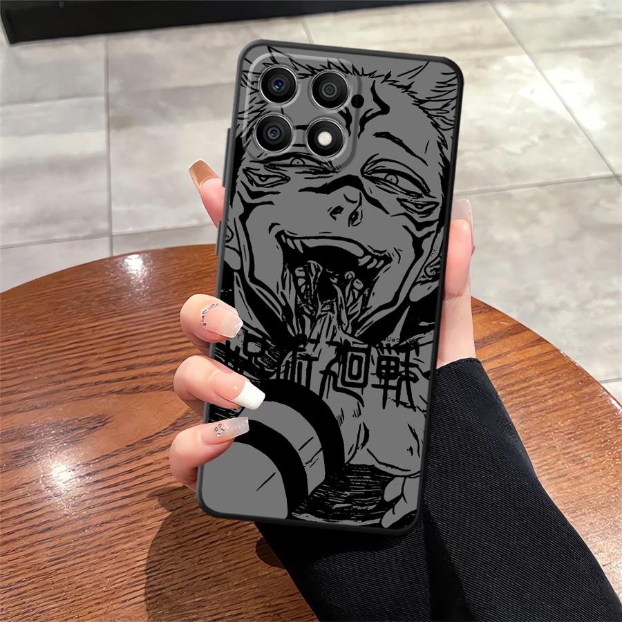 Anime J-uju-tsus Ka-ise-ns Black Soft Phone Cover Case for Honor X6 70 Magic5Lite 200 400 Lite X8 8X X7 X5b 90 X9a