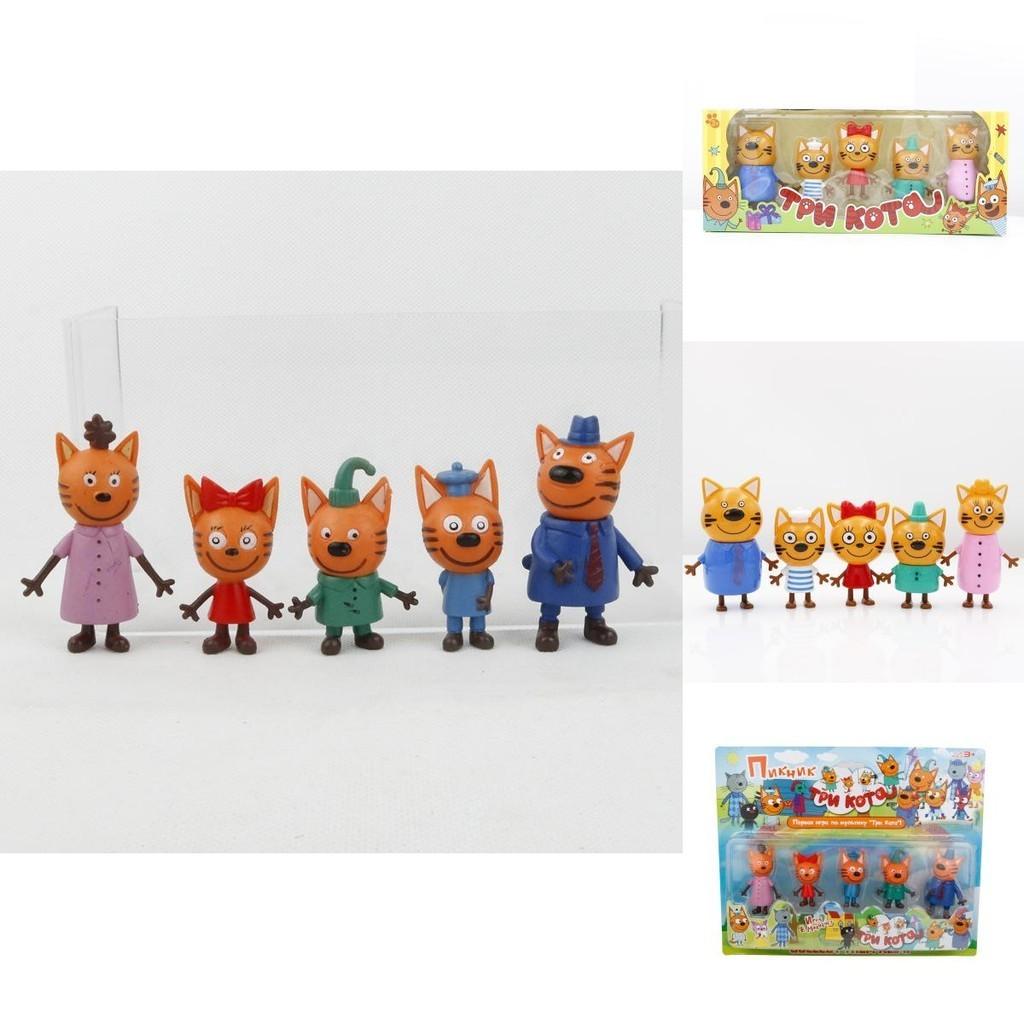 Premium Quality Russian Anime Three Kittens Happy Cats Action Figure Mini Toy Dolls