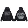Men's Classic High-Street Rhinestone Letter Print Casual Hoodie