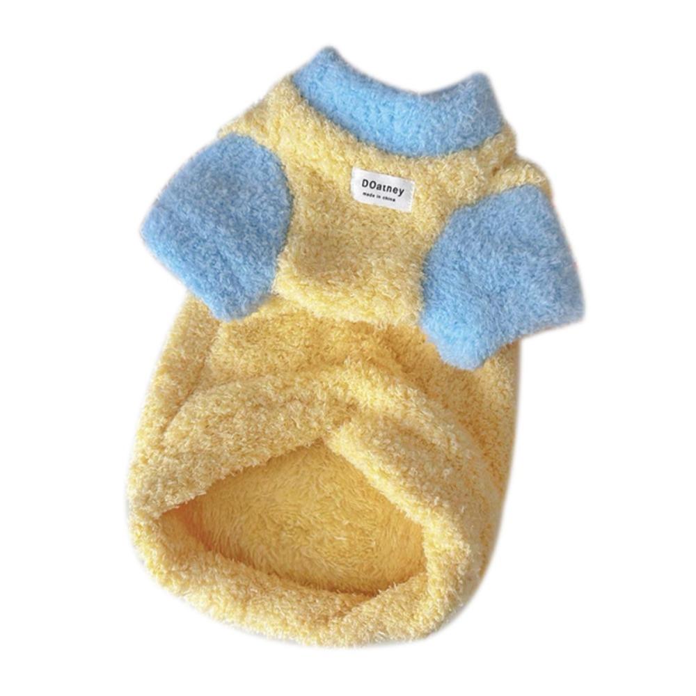 Cute Polyester Warm Dog Hoodie Thickened Winter Warm Cat Dog Pullover Pet Sweater Vest Taddy Yorkshire