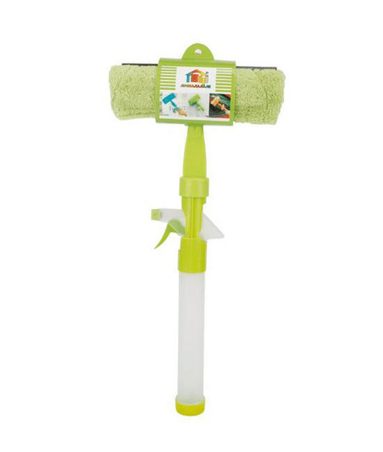 Double-Sided Glass Cleaning Tool with Water Spray - 3-in-1 Window Cleaner