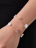 Elegant 18k Gold-Plated Stainless Steel Necklace with Imitation Pearl Beads and OT Clasp